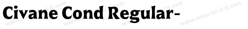Civane Cond Regular字体转换